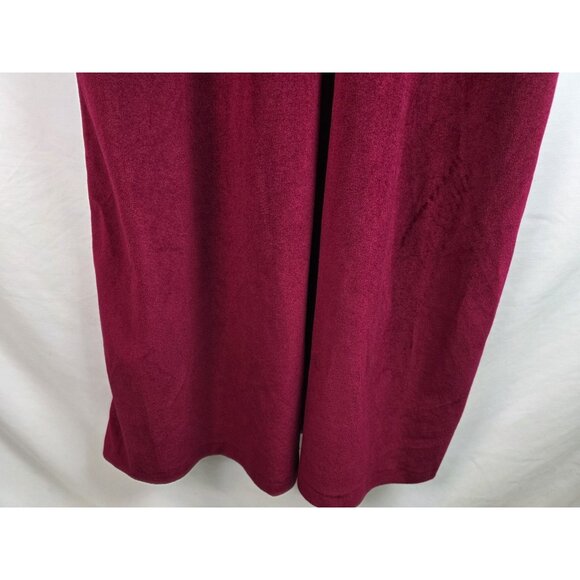 Barbizon at Home Women's Vintage Nightgown Medium Burgundy Velvet Robe Pajama - Picture 9 of 16